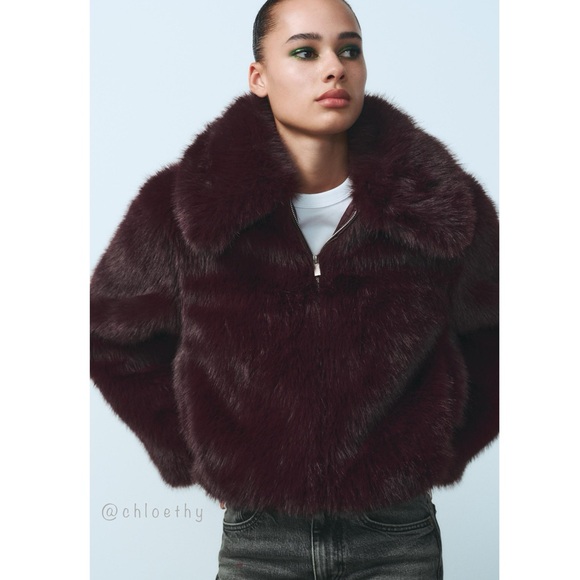 Zara Jackets & Blazers - Zara FAUX FUR SHORT COAT